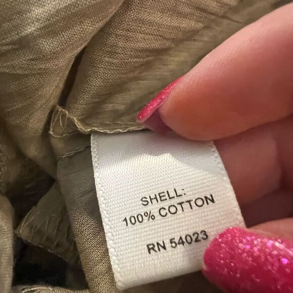 Banana Republic size 2 tan color gauze button down shift dress - Picture 3 of 11